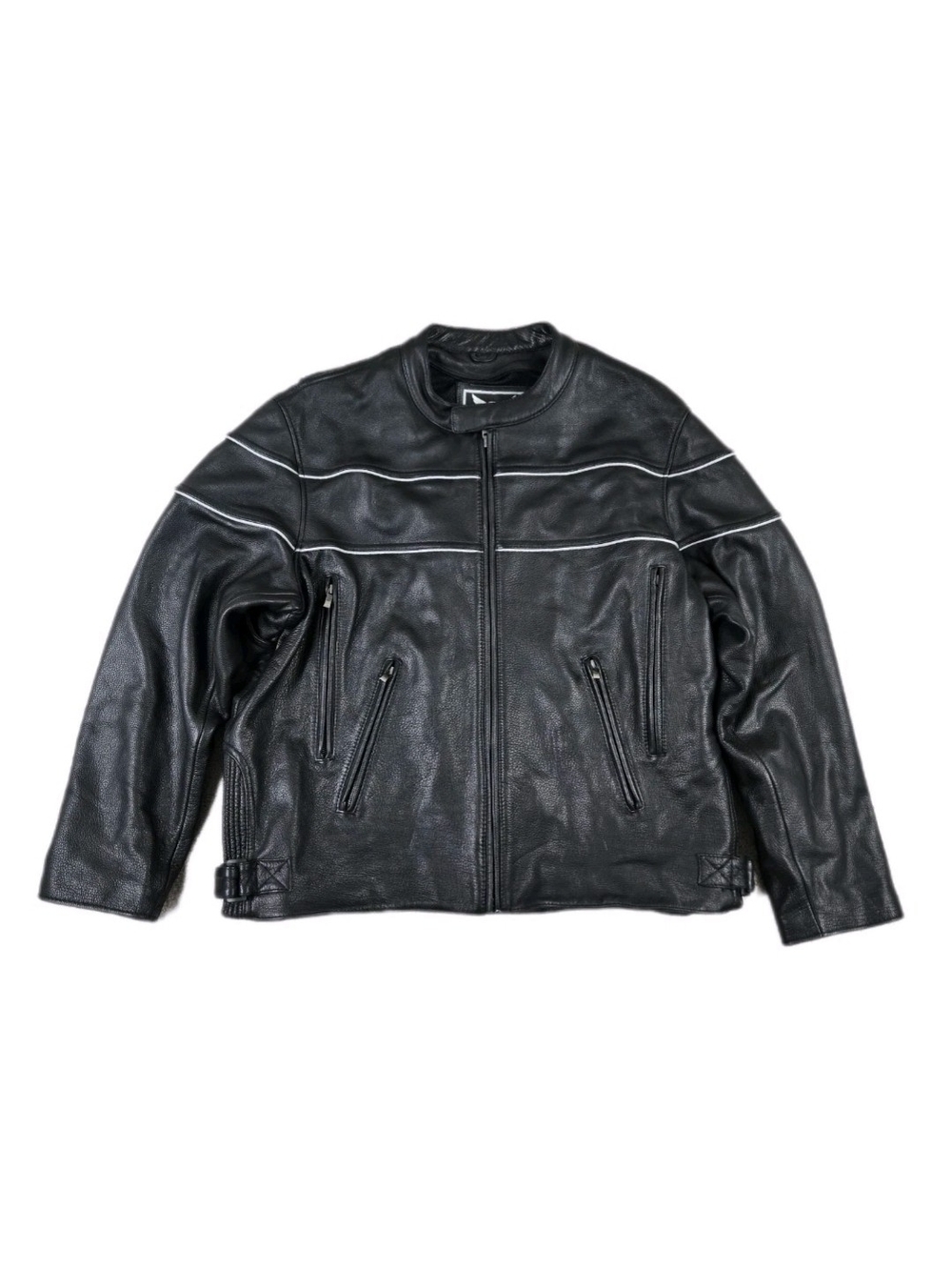 Street Legal Performance Black Leather Motorcycle Jacket Mens 2XLT Vinted Biker